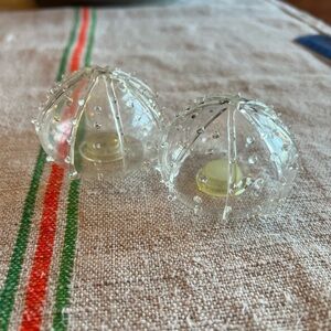 Pottery Barn Glass Sea Anemone Salt & Pepper  Shakers.​​